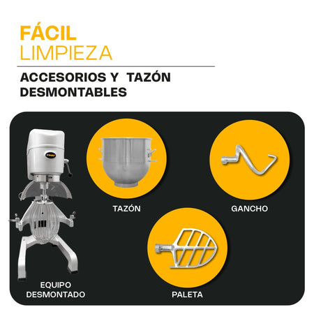 BATIDORA PLANETARIA 40 LT 1,500 W