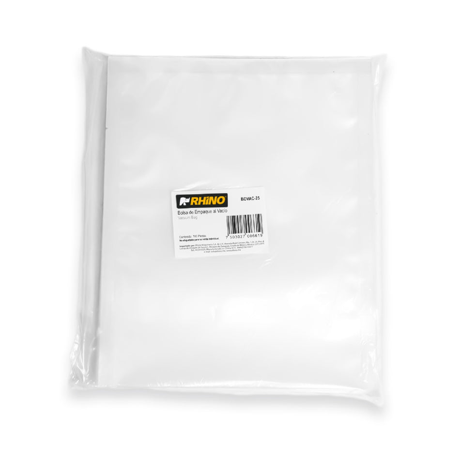 BOLSA 20 x 25 P/EMPAQUE AL VACIO C/100 PZ