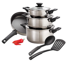 Cargar imagen en el visor de la galería, BATERIA COCINA ACERO INOX 9 PZ
