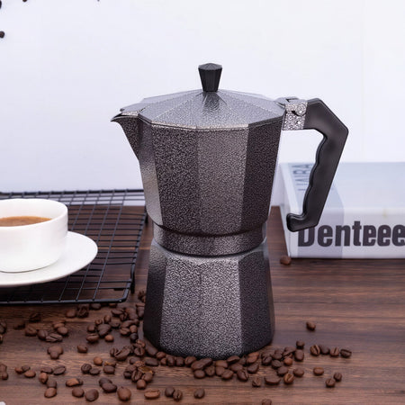 CAFETERA ITA ALUMINIO 450 ML NEGRO