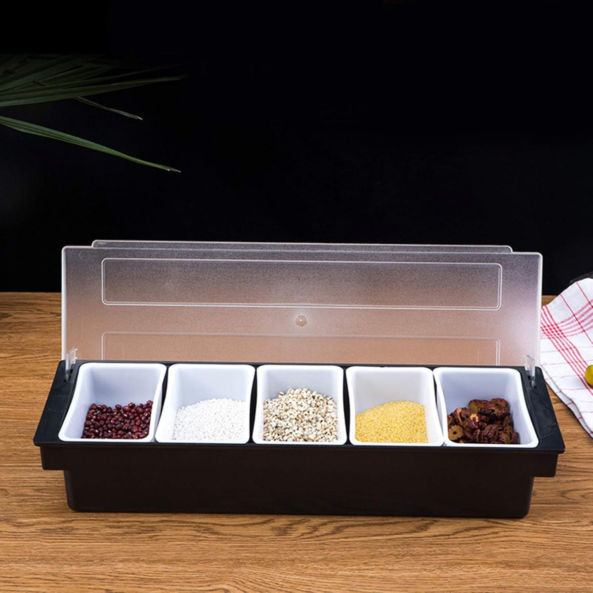 CAJA CONDIMENTOS 5 INSERTOS PLASTICO
