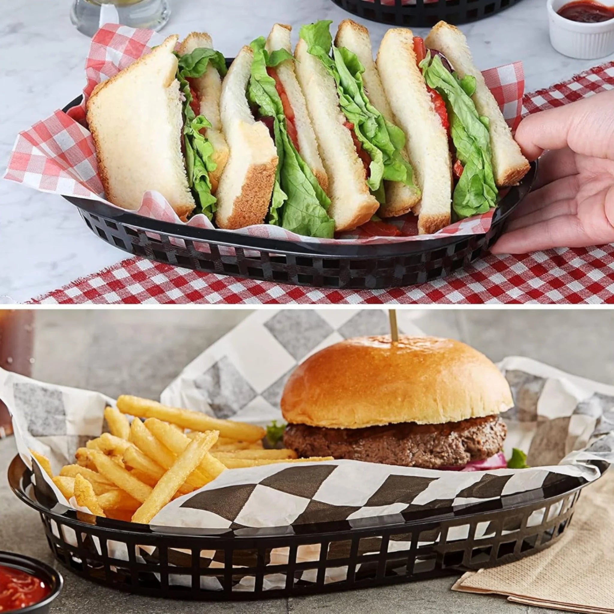 CANASTA FAST FOOD OBLONGA