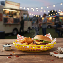 Cargar imagen en el visor de la galería, CANASTA FAST FOOD OVAL AMARILLO
