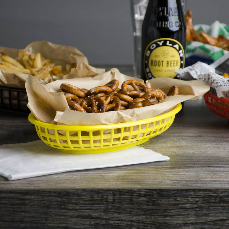 CANASTA FAST FOOD OVAL AMARILLO