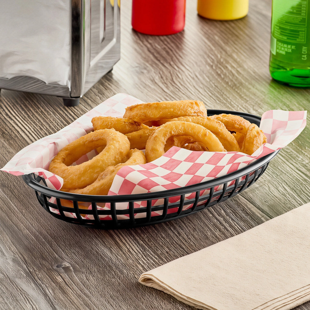 CANASTA FAST FOOD OVAL NEGRO