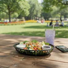 Cargar imagen en el visor de la galería, CANASTA FAST FOOD OVAL NEGRO
