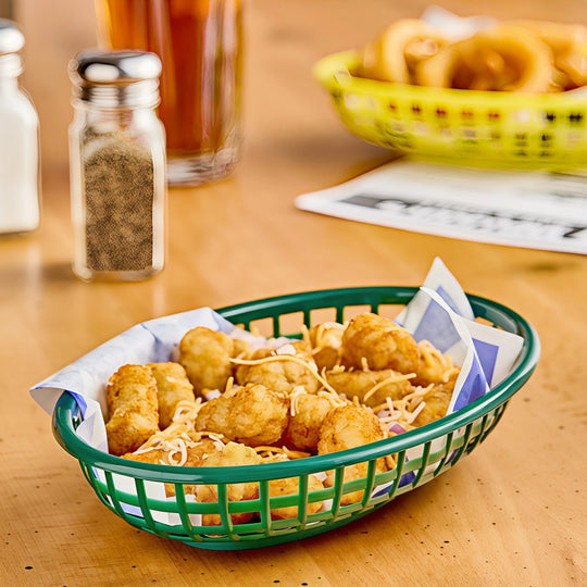 CANASTA FAST FOOD OVAL VERDE