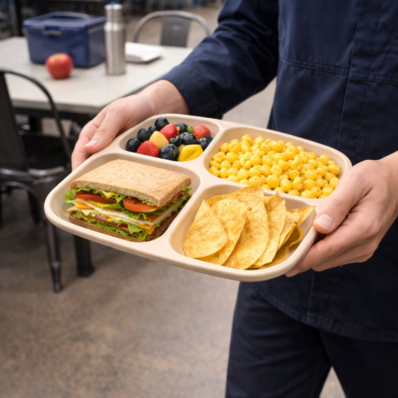 CHAROLA 4 DIVISIONES BEIGE