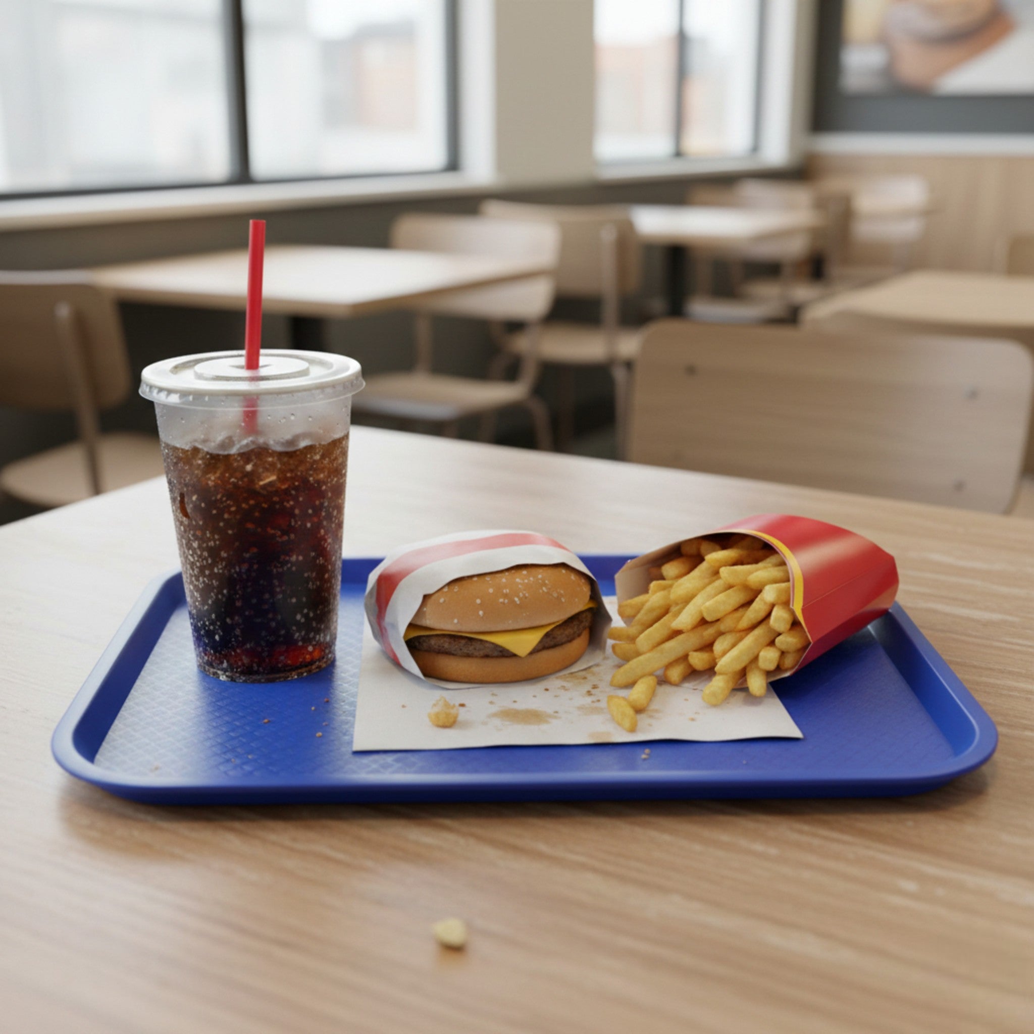 CHAROLA FAST FOOD 10x14" AZUL