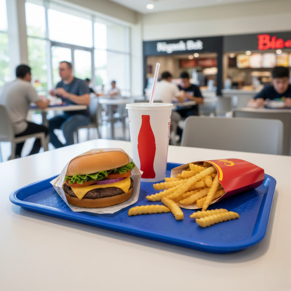 CHAROLA FAST FOOD 12x16" AZUL