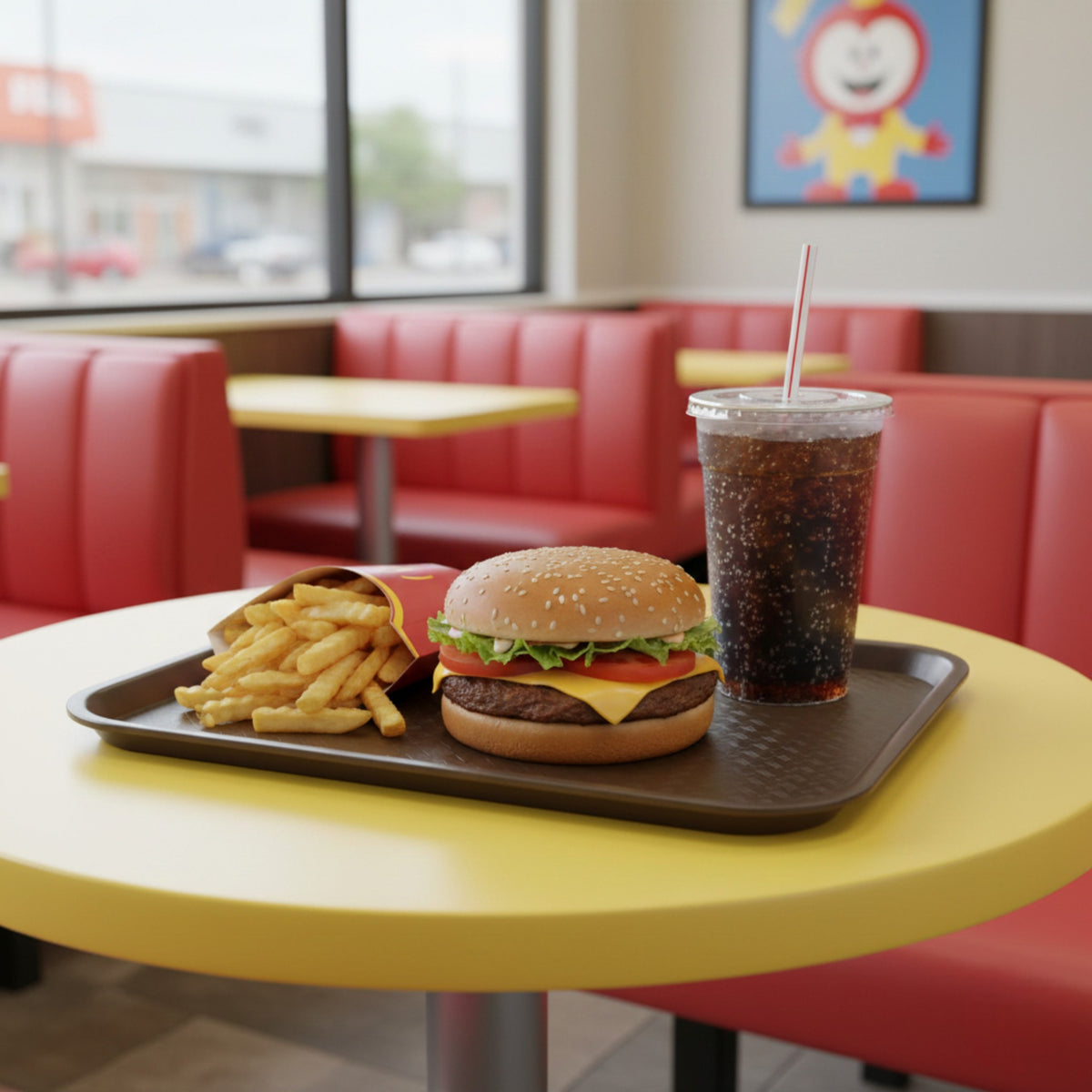 CHAROLA FAST FOOD 12x16" CAFE