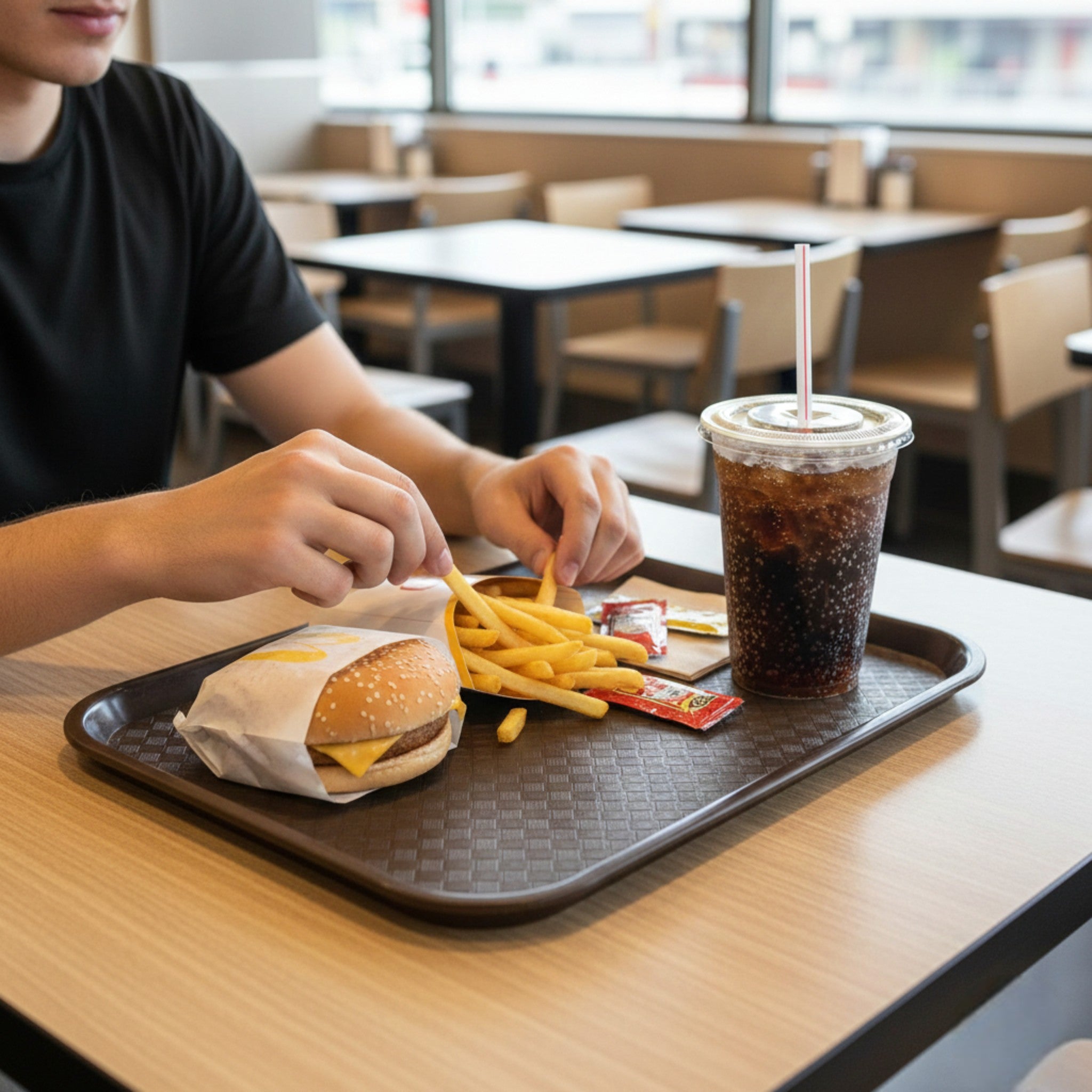 CHAROLA FAST FOOD 12x16" CAFE