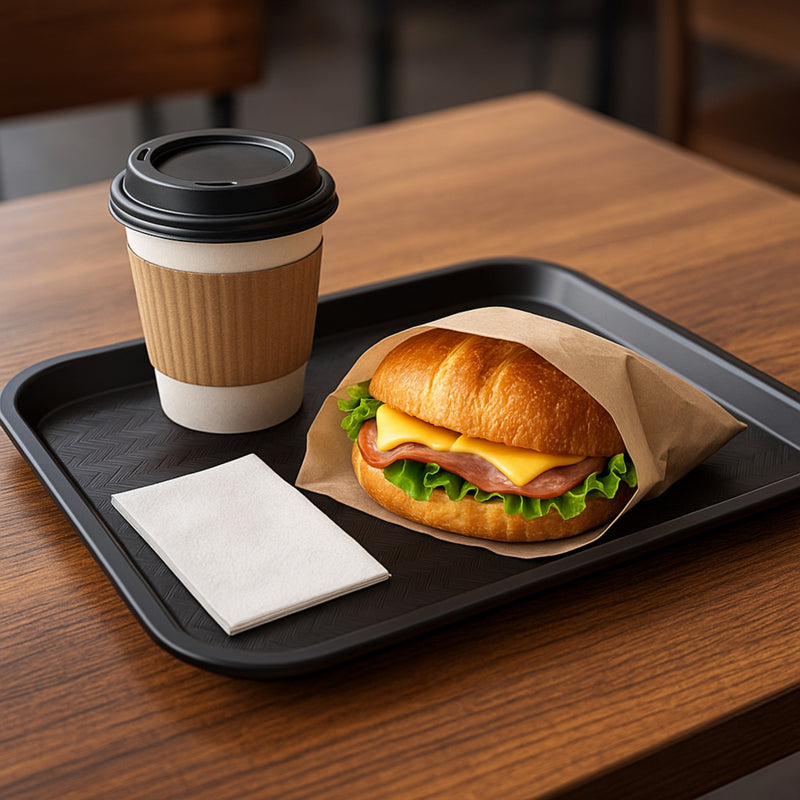 CHAROLA FAST FOOD 12x16" NEGRA
