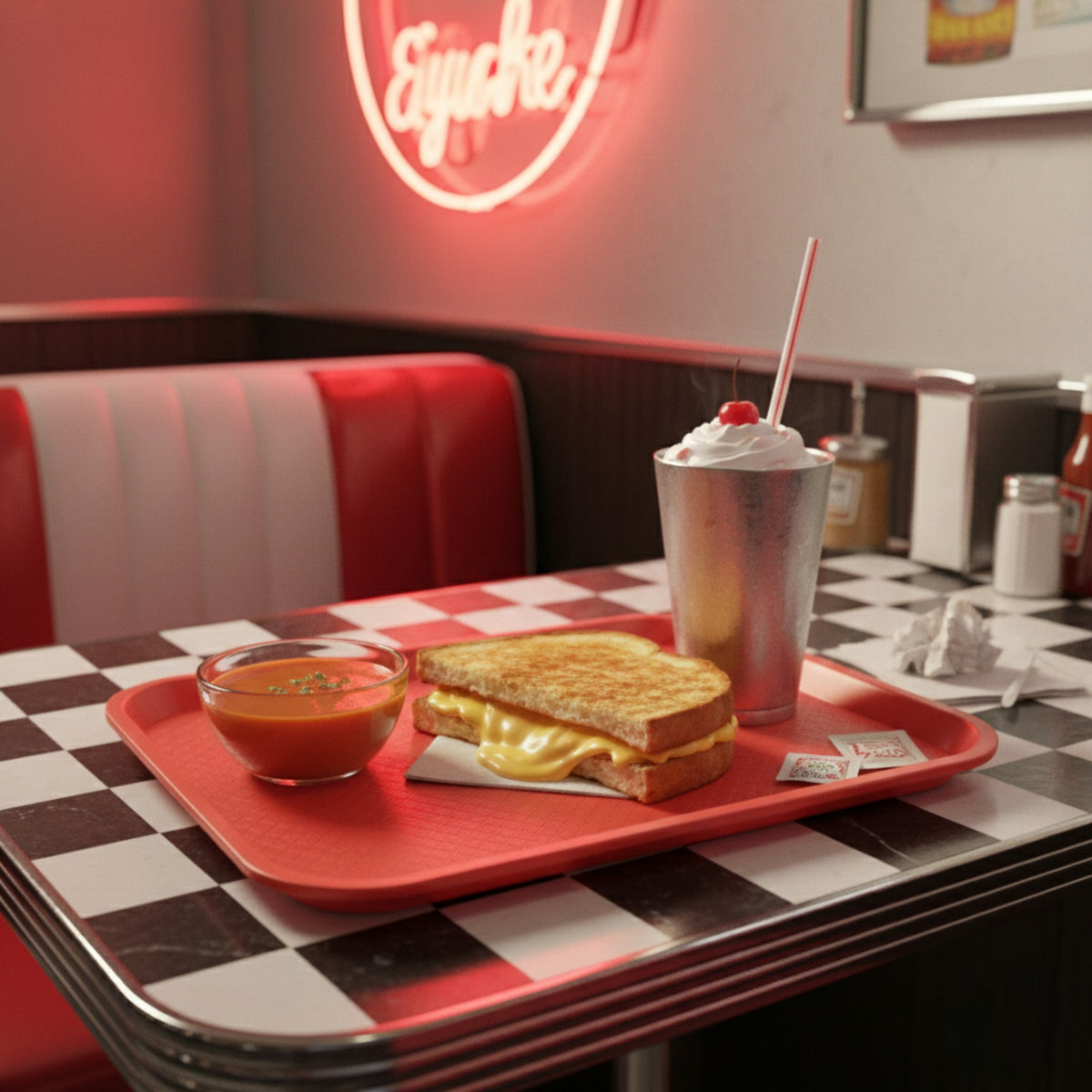 CHAROLA FAST FOOD 12x16" ROJA