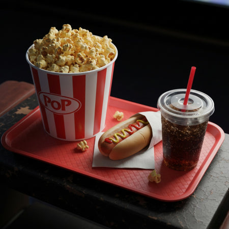 CHAROLA FAST FOOD 12x16" ROJA