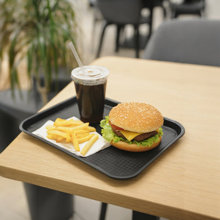 CHAROLA FAST FOOD 14 x 18" NEGRA