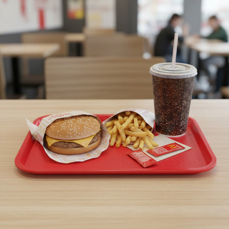 CHAROLA FAST FOOD 14 x 18" ROJA