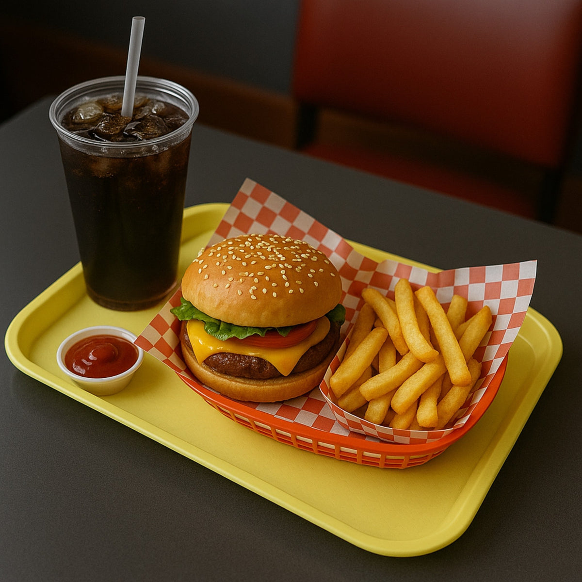 CHAROLA FAST FOOD 14x18" AMARILLO