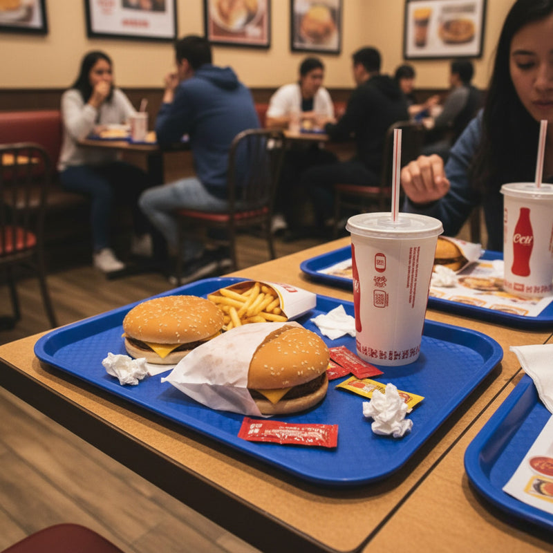 CHAROLA FAST FOOD 14x18" AZUL