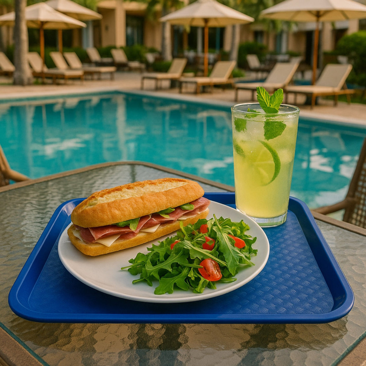 CHAROLA FAST FOOD 14x18" AZUL MARINO