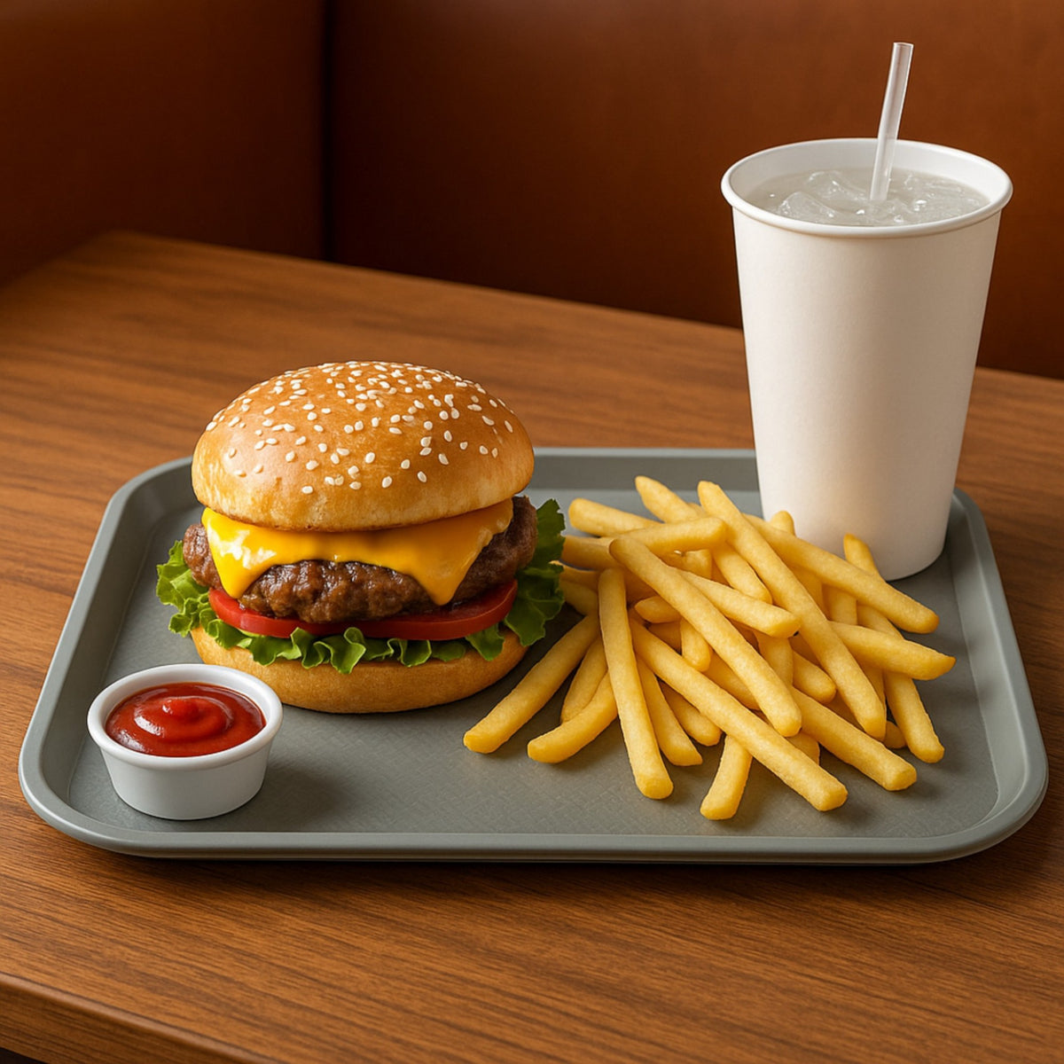 CHAROLA FAST FOOD 14x18" GRIS PERLA