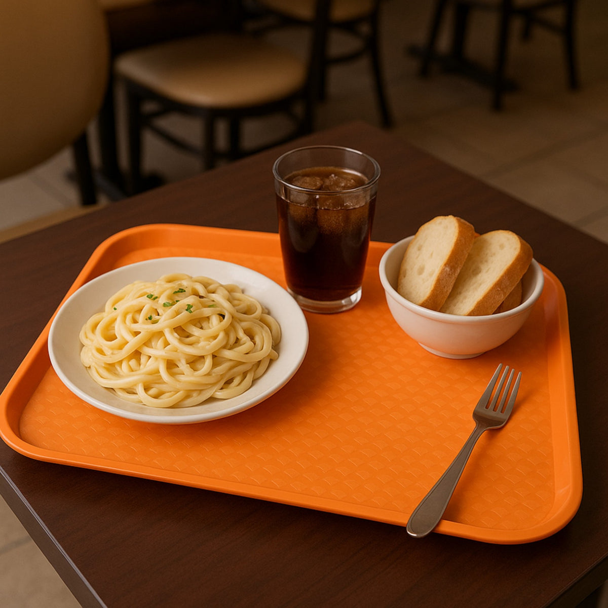 CHAROLA FAST FOOD 14x18" NARANJA