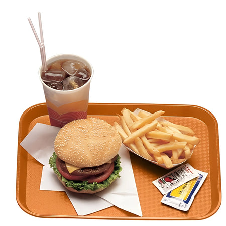 CHAROLA FAST FOOD 14x18" NARANJA