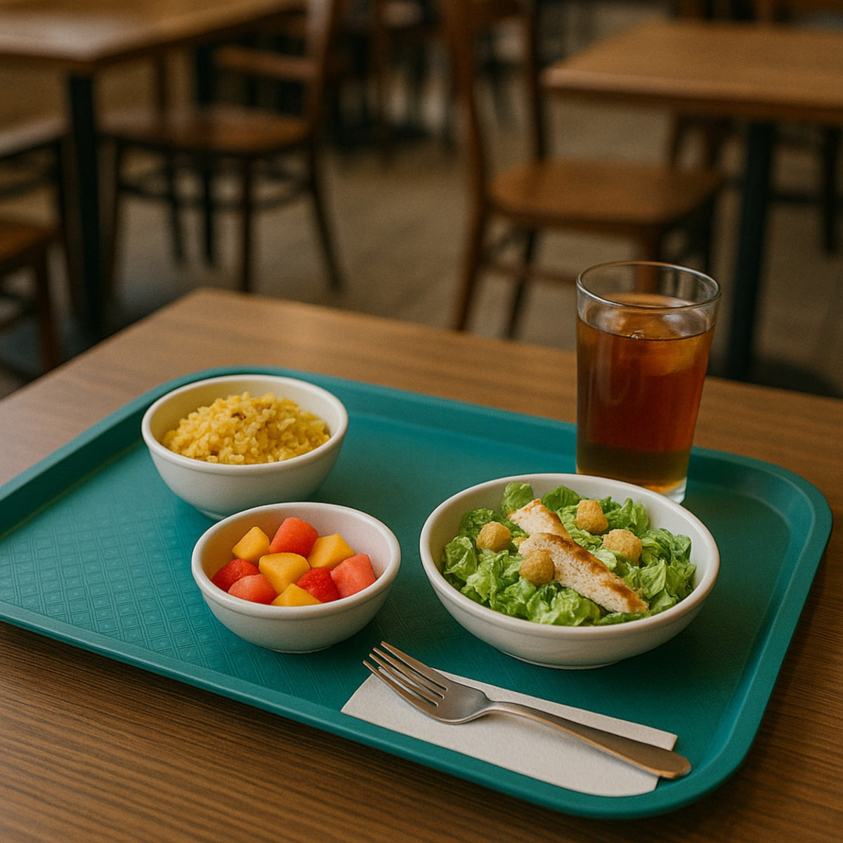 CHAROLA FAST FOOD 14x18" VERDE AZULADO