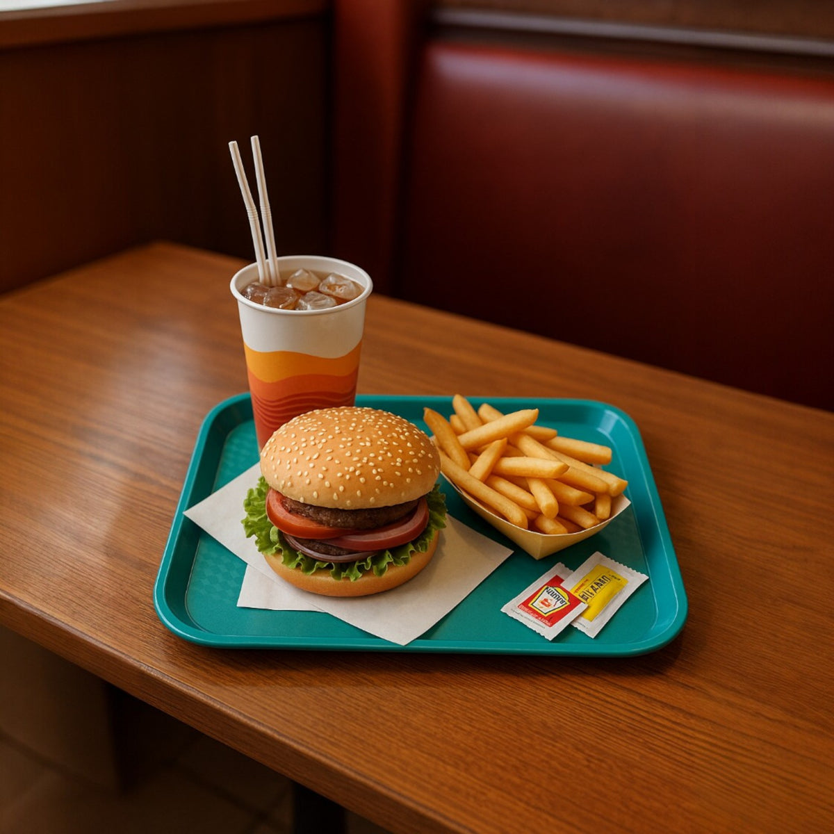 CHAROLA FAST FOOD 14x18" VERDE AZULADO