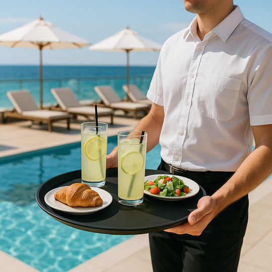 CHAROLA NG RED 40.5 CM FIBRA DE VIDRIO