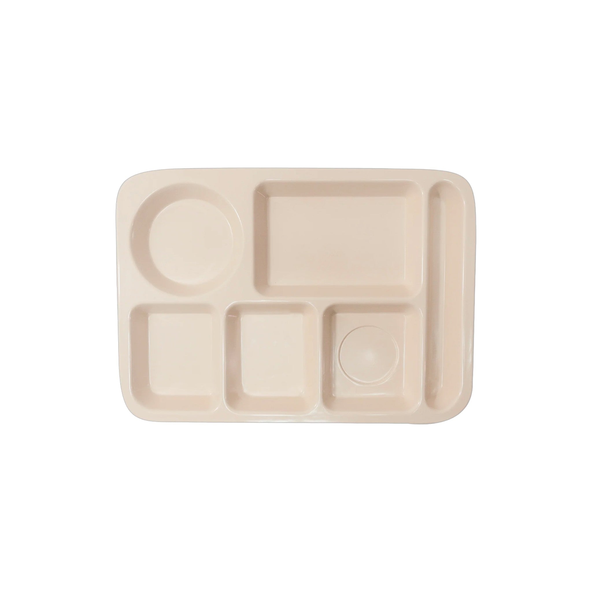 CHAROLA RECT 6 DIV MELAMINA BEIGE