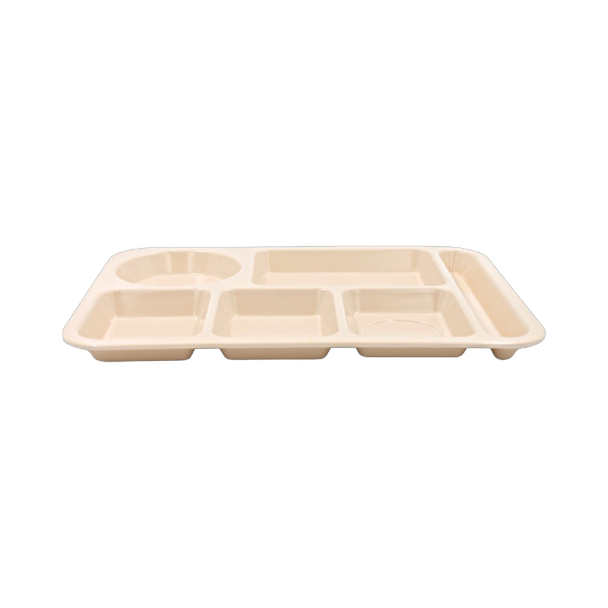 CHAROLA RECT 6 DIV MELAMINA BEIGE
