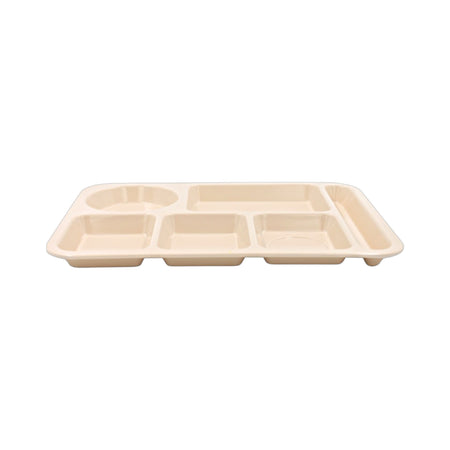 CHAROLA RECT 6 DIV MELAMINA BEIGE