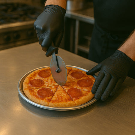 CHAROLA RED PIZZA BORDE 08" ALUMINIO