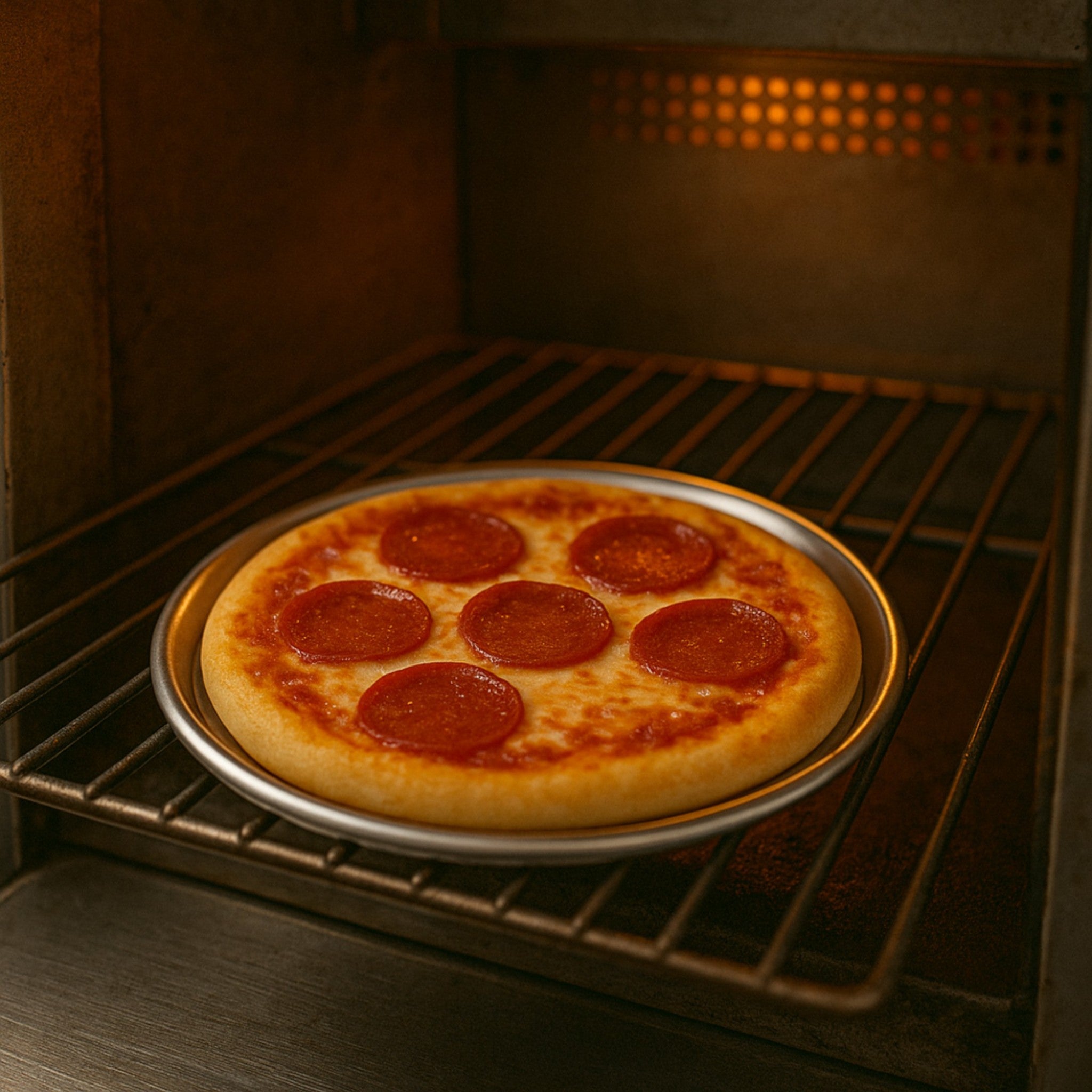 CHAROLA RED PIZZA BORDE 08" ALUMINIO
