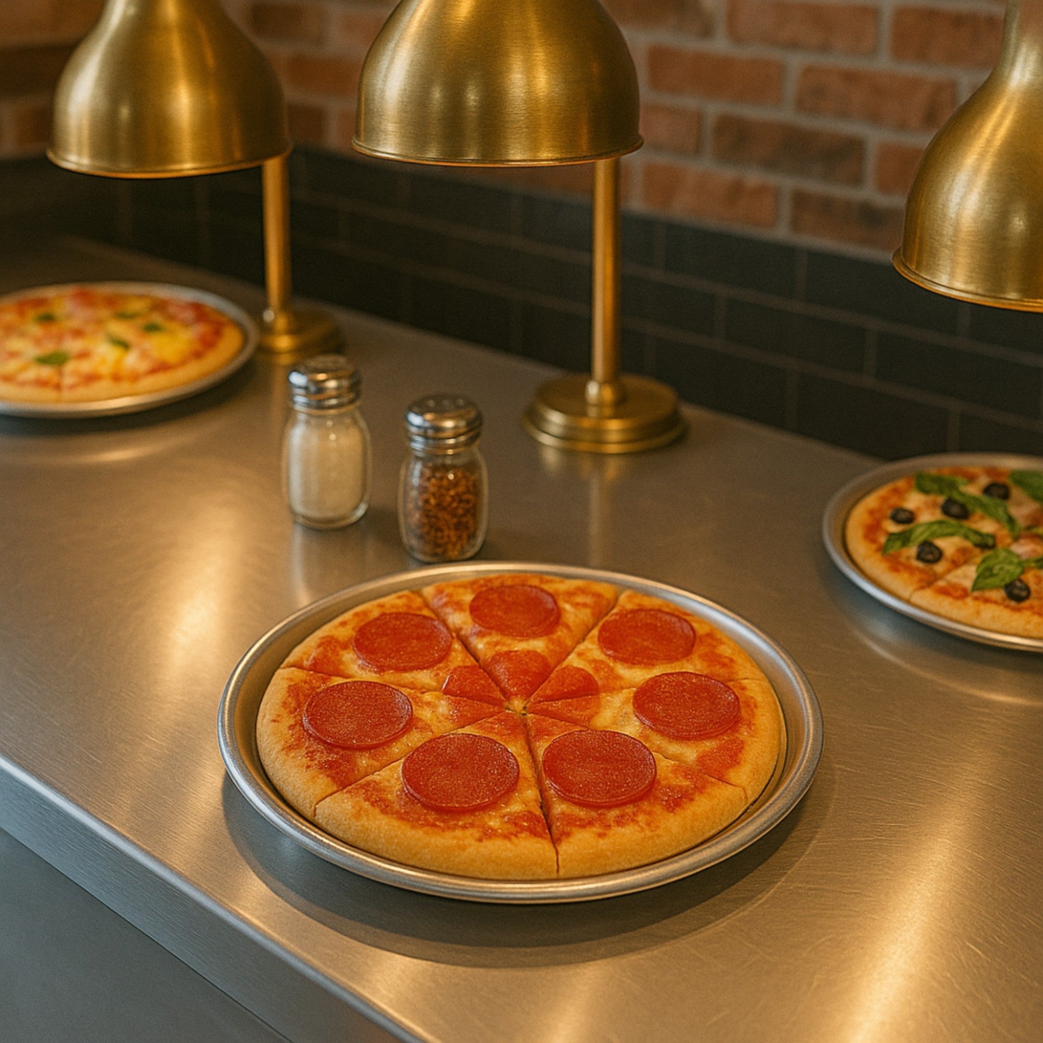 CHAROLA RED PIZZA BORDE 08" ALUMINIO
