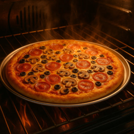 CHAROLA RED PIZZA BORDE 12" ALUMINIO