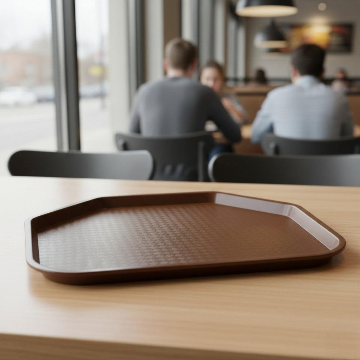 CHAROLA TRAPEZOIDAL 14x18" CAFE