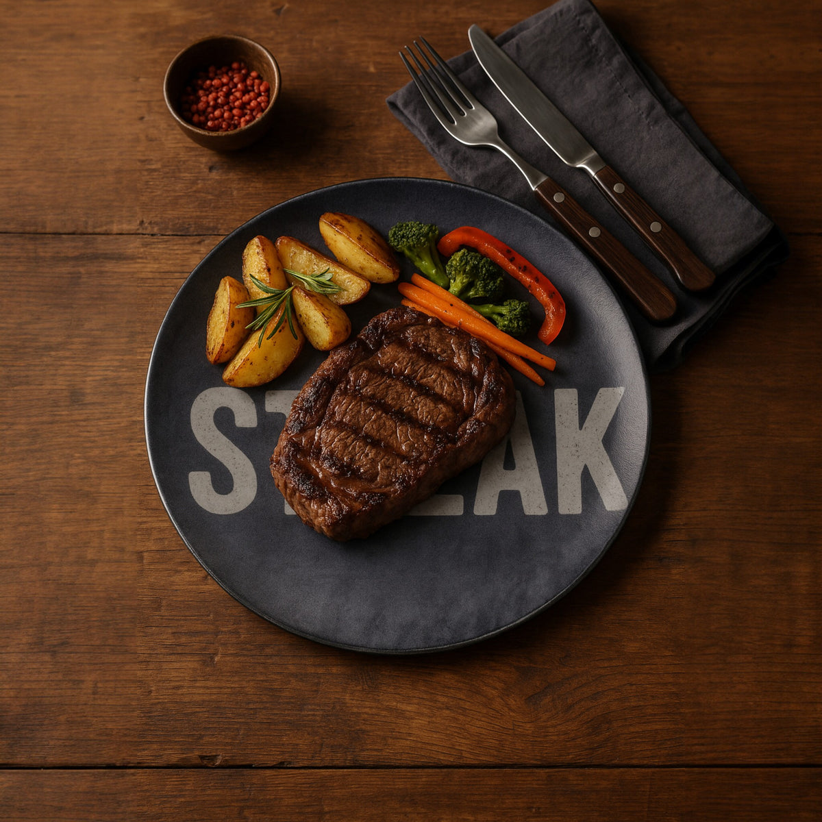 CHURRASCO STONE PLATO RASO 28 CM