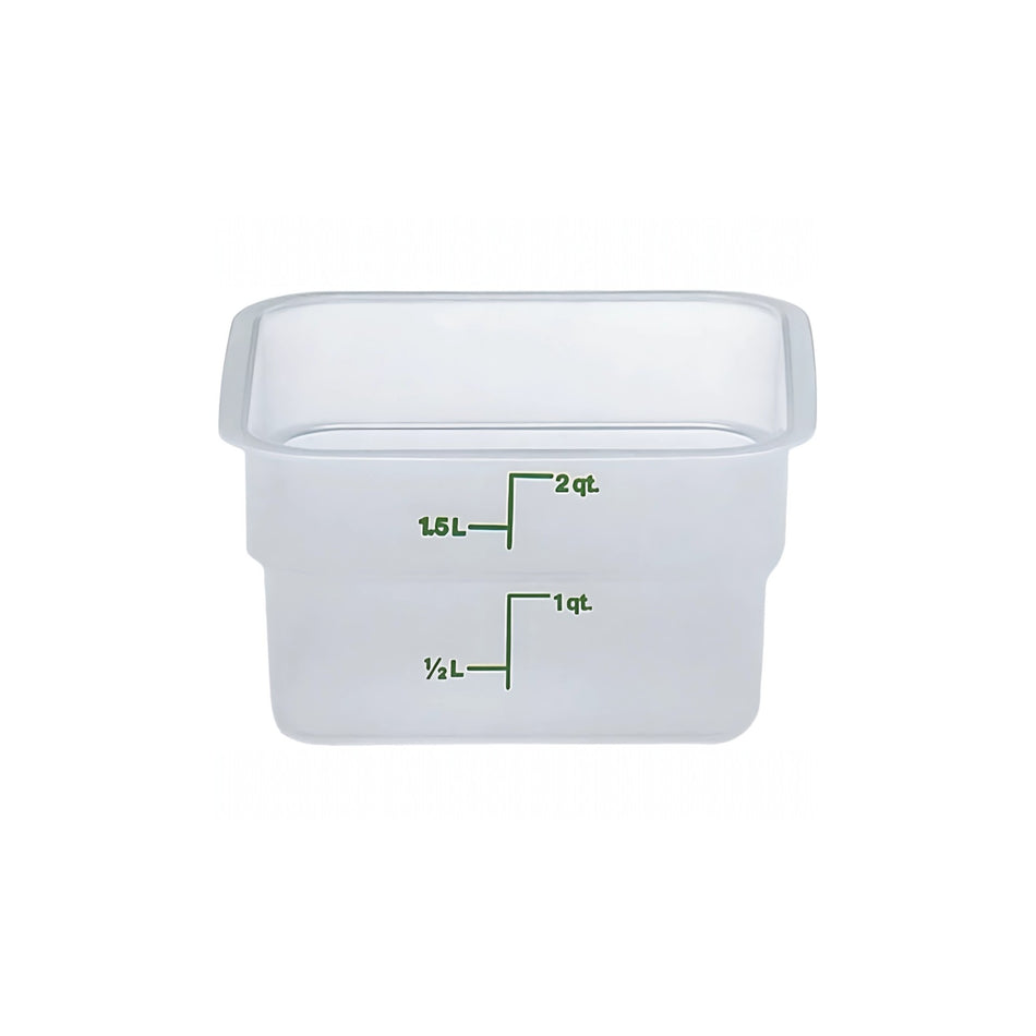 CONTENEDOR PP CUAD 02 QT TRANSLUCIDO