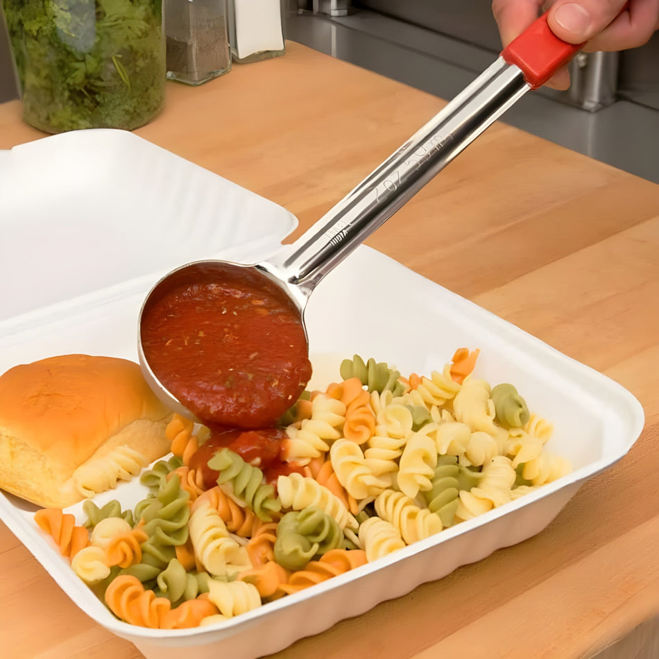 CUCHARA P/SERVIR 2 OZ AC INOX ROJO