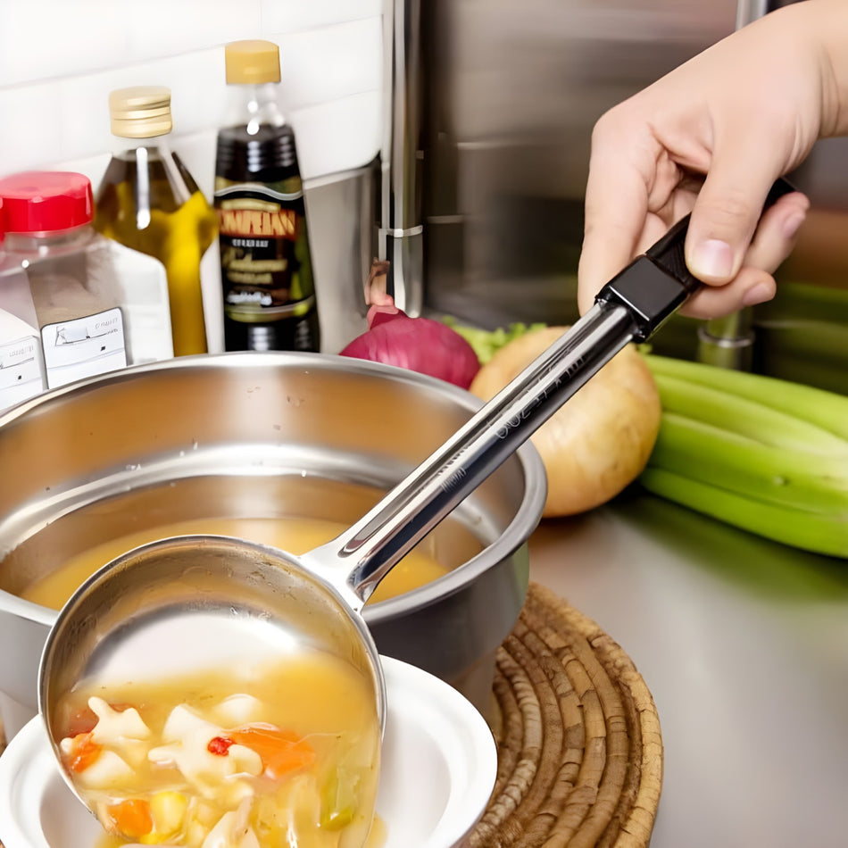 CUCHARA P/SERVIR 6 OZ AC INOX NEGRO