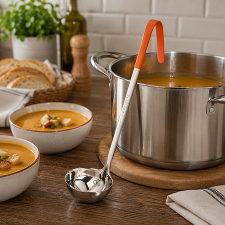 CUCHARON P SERVIR 08 OZ NARANJA