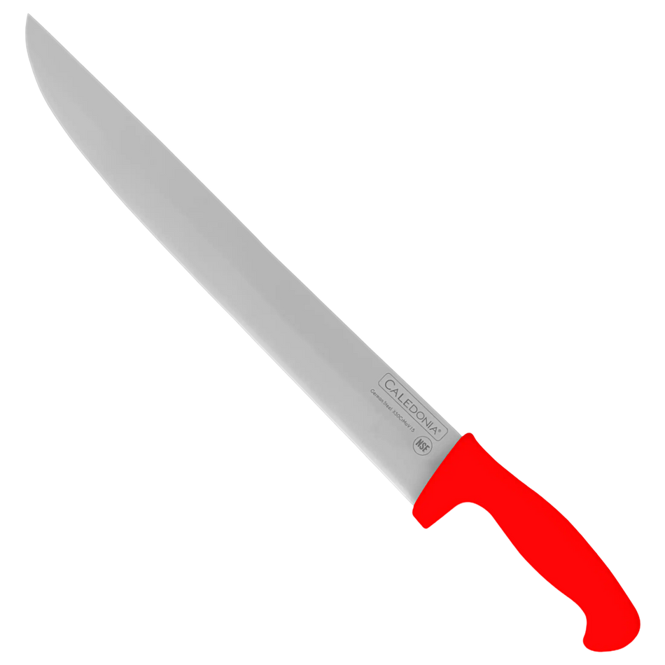 CUCHILLO BISTECERO 14" RECTO MGO ROJO
