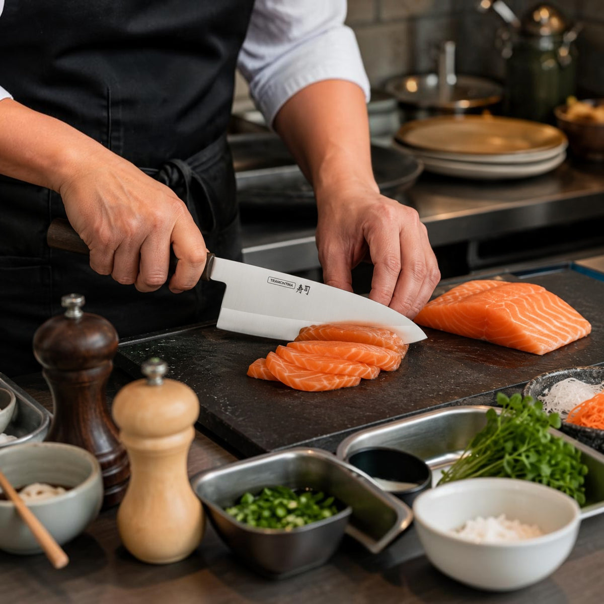 CUCHILLO DEBA 08" SUSHI SILVER