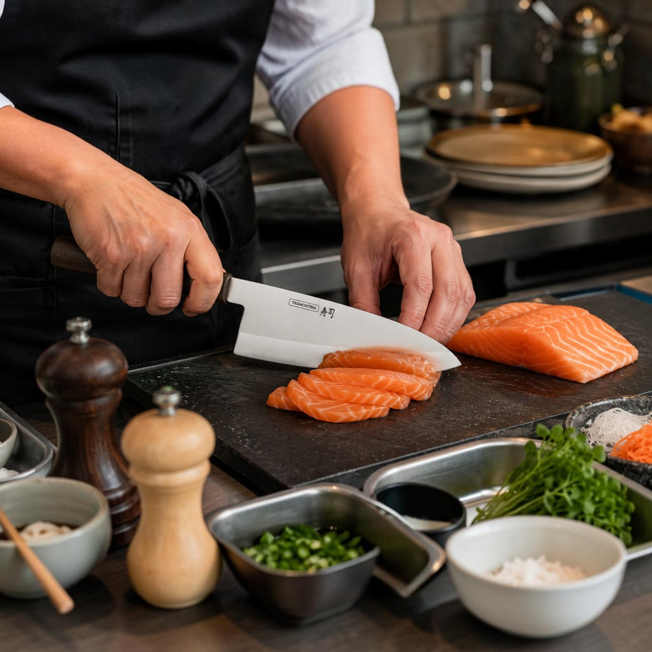 CUCHILLO DEBA 08" SUSHI SILVER