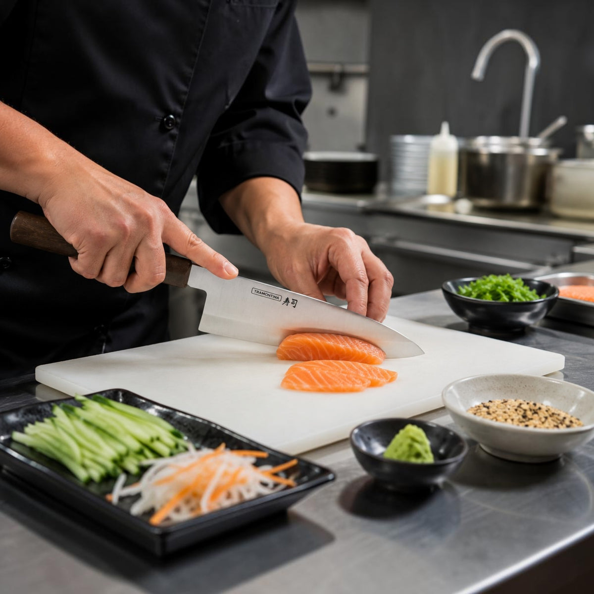 CUCHILLO DEBA 08" SUSHI SILVER