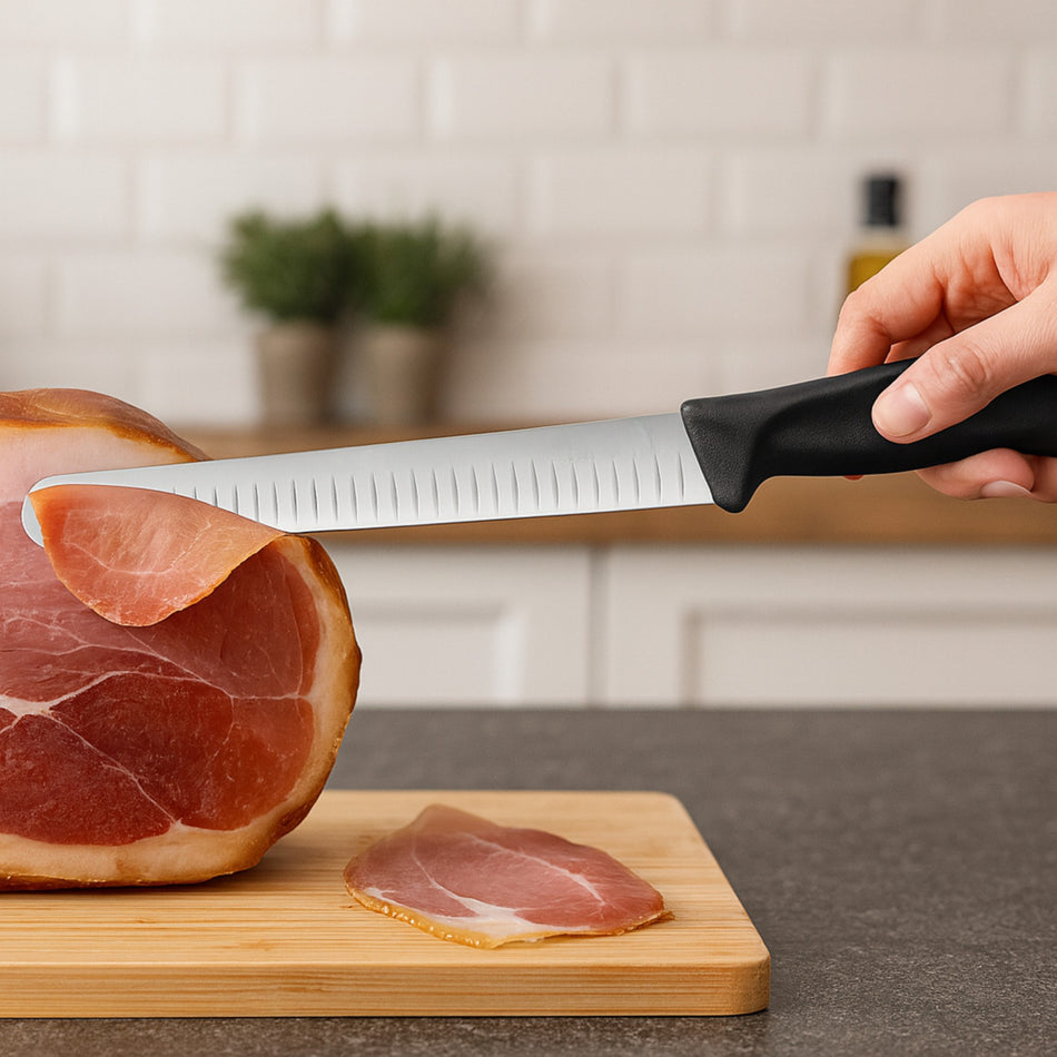 CUCHILLO JAMONERO 25 CM C/ALVEOLOS