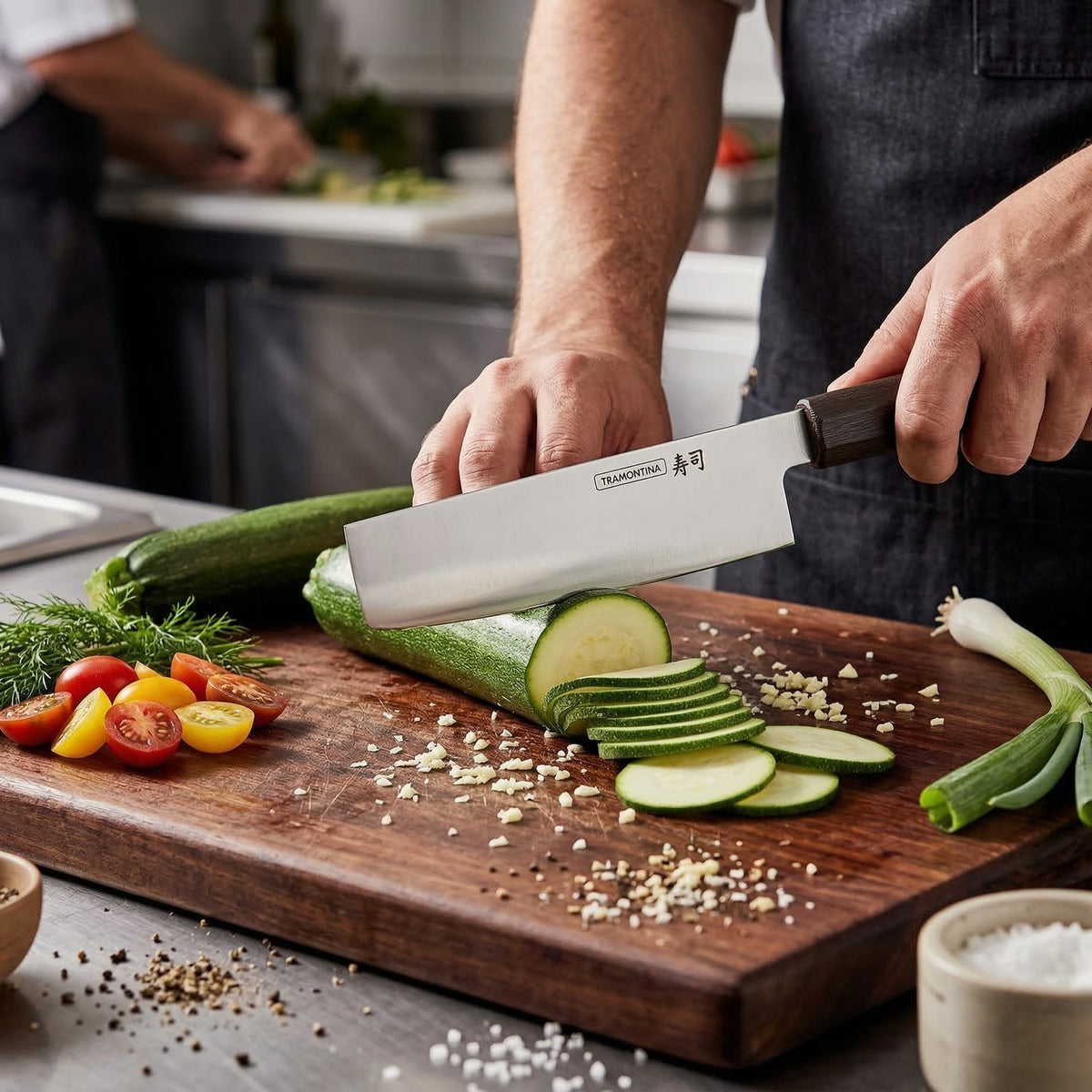 CUCHILLO NAKIRI 07" SUSHI SILVER