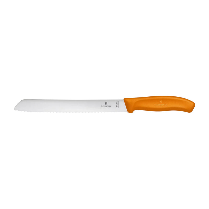 CUCHILLO PAN DENTADO 21 CM NARANJA